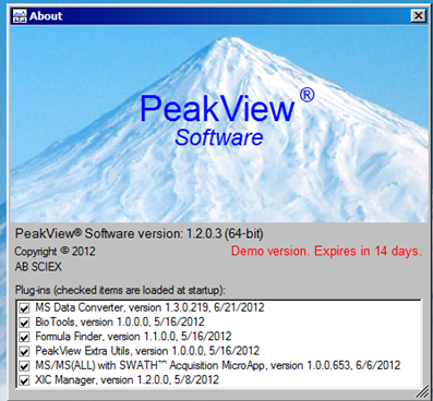 PeakView 1.2 expiration notification screen