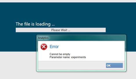 Sciex OS error parameter name cannot be empty experiments