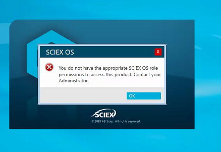 Sciex OS role error